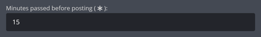 Minutes passed before posting Minutes passed before posting