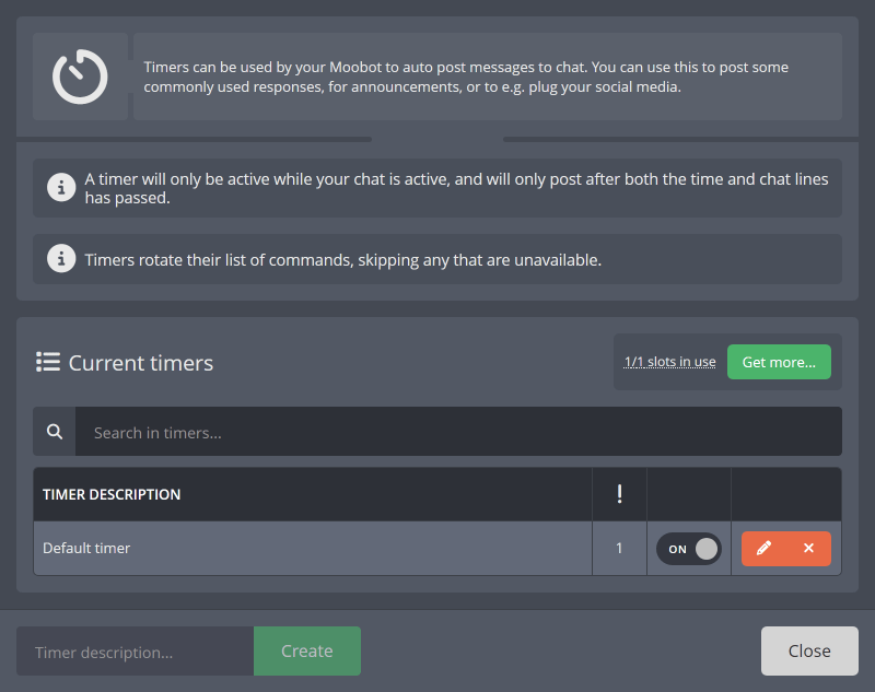 Adjusting the timer that is automatically posting to your Twitch chat