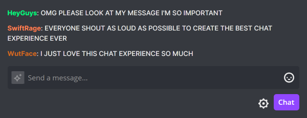 Excessive use of capital letters in Twitch chat