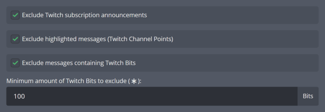 Excluding special Twitch chat messages from auto moderation