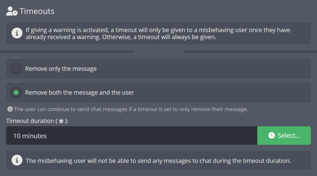 Setting the repercussions of unwanted behavior