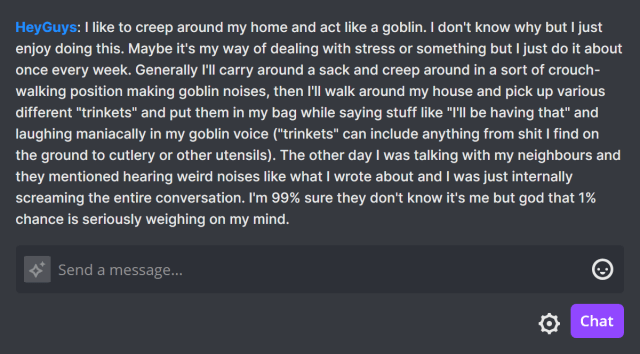Large texts in Twitch chat
