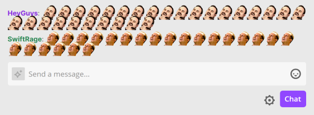 Excessive amounts of emotes in Twitch chat