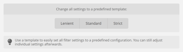 Using a predefined configuration for your message filters