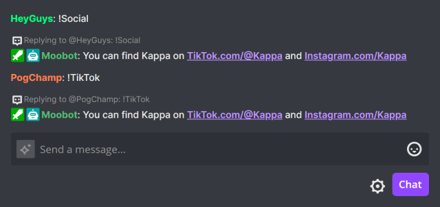 Chat commands with multiple names in Twitch chat