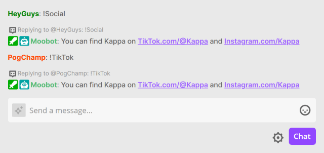Chat commands with multiple names in Twitch chat