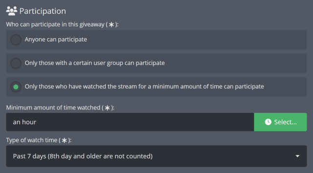 Only allowing your actual Twitch community to enter your giveaways Only allowing your actual Twitch community to enter your giveaways