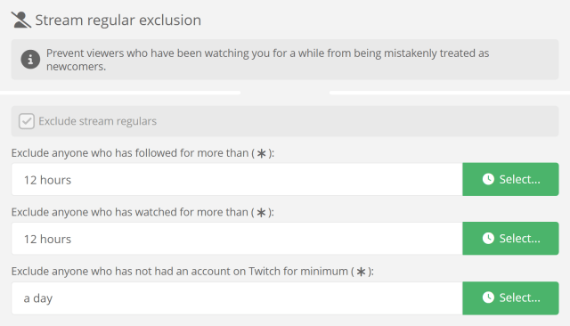 Excluding certain new chatters from alerts