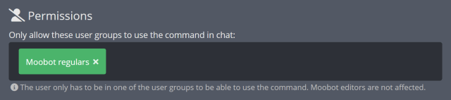 Restricting a chat command to your regulars