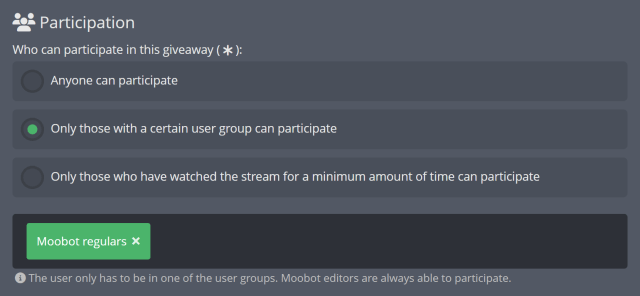 Restricting your giveaways to your regulars