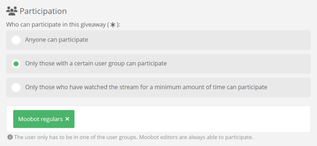 Restricting your giveaways to your regulars