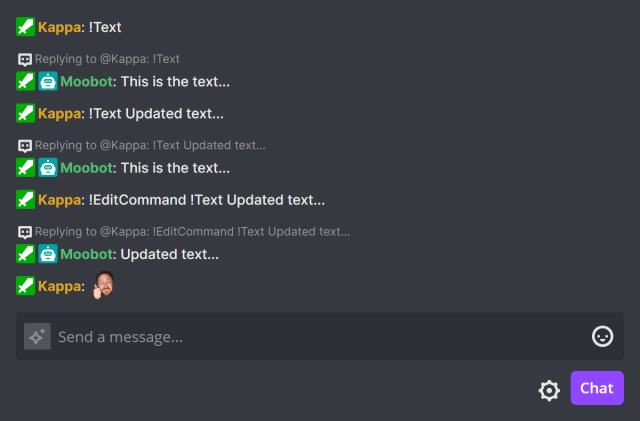 !EditCommand chat command - Edit commands from chat !EditCommand chat command - Edit commands from chat
