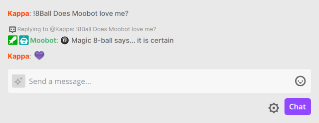 !8ball chat command - Magic 8-ball mini-game !8ball chat command - Magic 8-ball mini-game