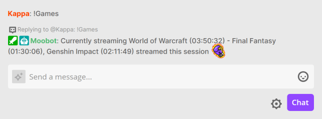 !Games chat command - Games played !Games chat command - Games played