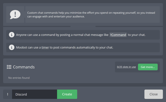 Adding a chat command Adding a chat command
