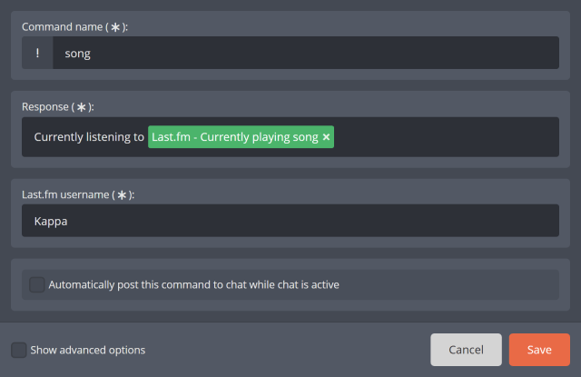 Last.fm currently playing song Last.fm currently playing song