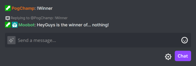 Responding in Twitch chat with a random username from the chat user list Responding in Twitch chat with a random username from the chat user list