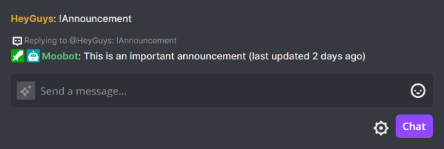 Responding in Twitch chat with the time since the text was updated Responding in Twitch chat with the time since the text was updated