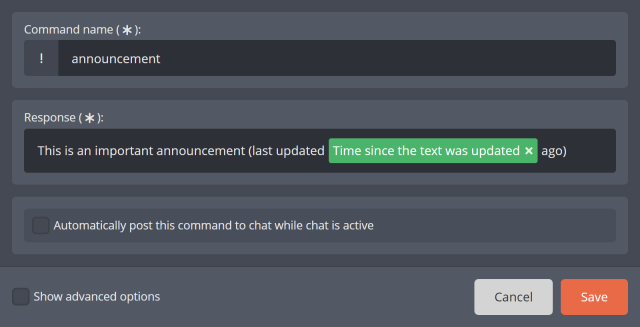 Time since the text was updated Time since the text was updated