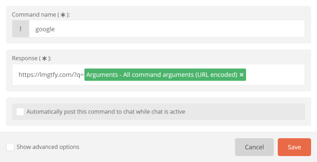 All command arguments (URL-encoded) All command arguments (URL-encoded)