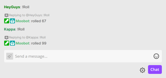 Responding in Twitch chat with the random number Responding in Twitch chat with the random number