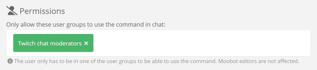 Restricting who can use a chat command Restricting who can use a chat command