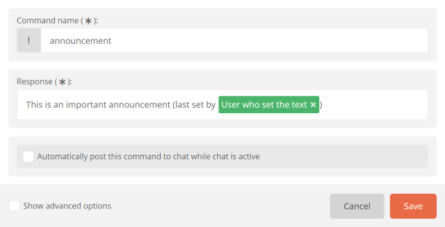 User who set the text User who set the text
