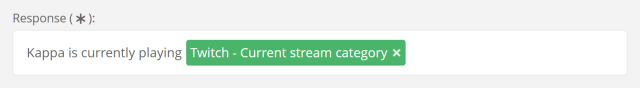 Using a response tag to get the current game on Twitch Using a response tag to get the current game on Twitch