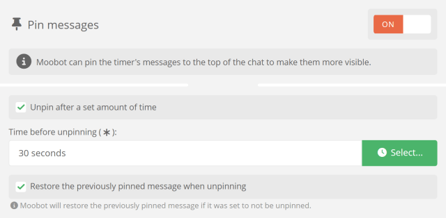 Automatically pinning messages to the top of Twitch chat Automatically pinning messages to the top of Twitch chat