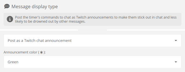 Making timed messages stand out in Twitch chat Making timed messages stand out in Twitch chat
