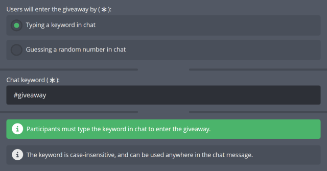 Keyword type Twitch giveaway Keyword type Twitch giveaway