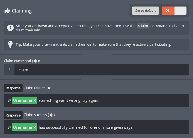 Making your giveaway winners claim their win before fully accepting them Making your giveaway winners claim their win before fully accepting them