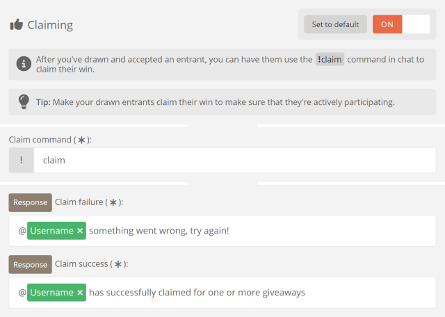 Making your giveaway winners claim their win before fully accepting them Making your giveaway winners claim their win before fully accepting them