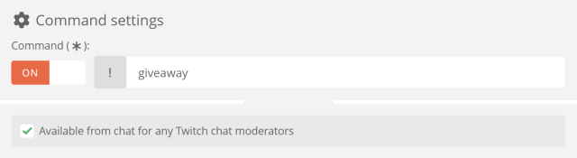 Running your giveaways exclusively from Twitch chat Running your giveaways exclusively from Twitch chat