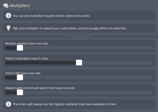 Giving certain viewers extra votes in your poll Giving certain viewers extra votes in your poll