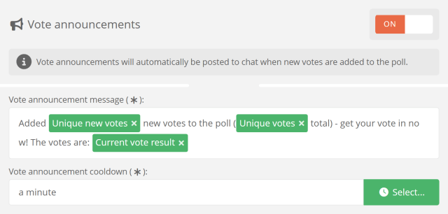 Automatically announcing your poll in Twitch chat Automatically announcing your poll in Twitch chat