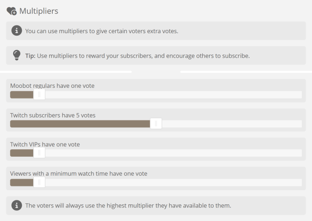 Giving certain viewers extra votes in your poll Giving certain viewers extra votes in your poll
