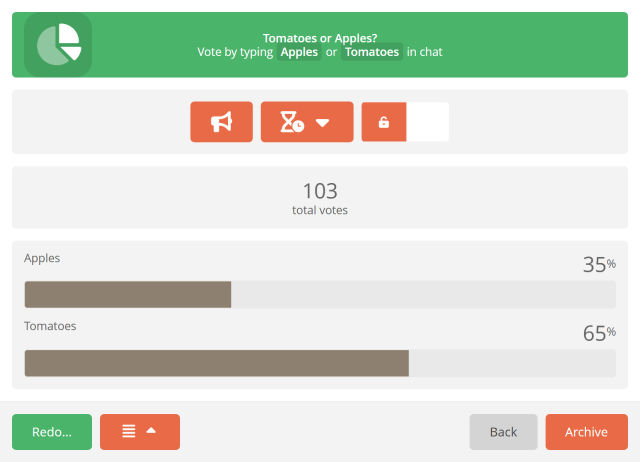 Running your poll on Twitch Running your poll on Twitch