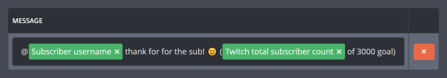 Adding your Twitch sub count and score to your Twitch chat alerts Adding your Twitch sub count and score to your Twitch chat alerts