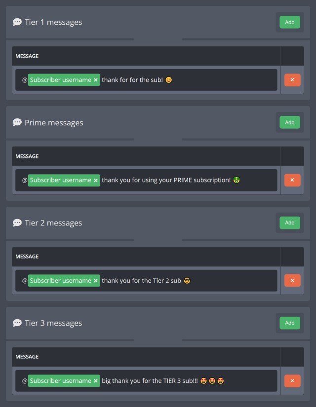 Different messages for different Twitch sub types Different messages for different Twitch sub types