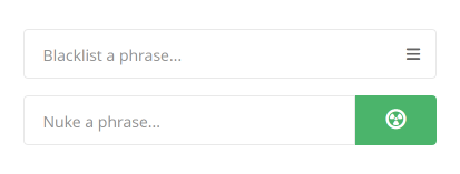 The moderation controls widget The moderation controls widget