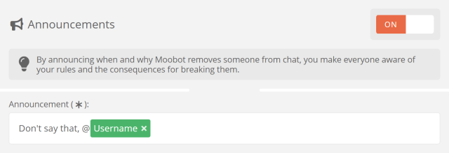 Announcing your blacklisted phrases in Twitch chat Announcing your blacklisted phrases in Twitch chat