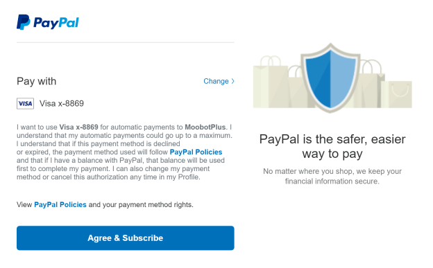 Step 3 of the subscription process Step 3 of the subscription process