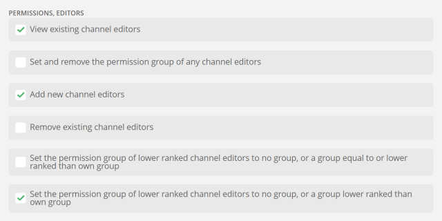 Using permission groups to rank your editors