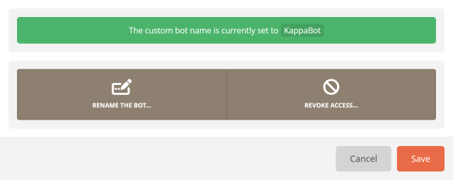 Custom bot name currently set for Twitch chat Custom bot name currently set for Twitch chat