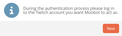 Logging in to Twitch as the Twitch bot account Logging in to Twitch as the Twitch bot account