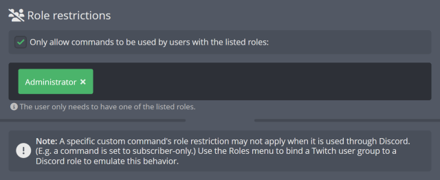 Restricting who can use chat commands Restricting who can use chat commands