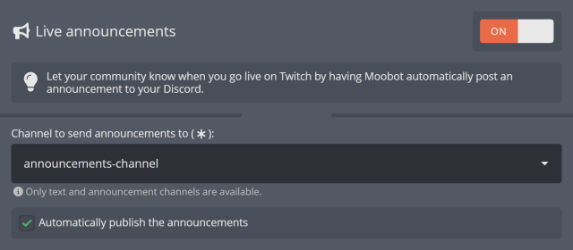 Sending announcements to Discord when you go live on Twitch Sending announcements to Discord when you go live on Twitch