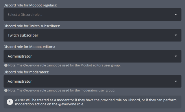Treating a Discord role as a Twitch user group Treating a Discord role as a Twitch user group