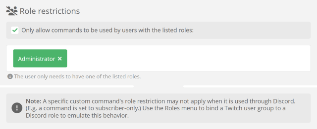 Restricting who can use chat commands Restricting who can use chat commands